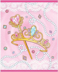 UNIQUE Partytüten Birthday Princess 8 Stück pink