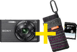 DSC-W830 BDI schwarz Set inkl. 8GB SD Karte und Fototasche LCS-CSZ, Cyber-shot, Kompaktkamera
