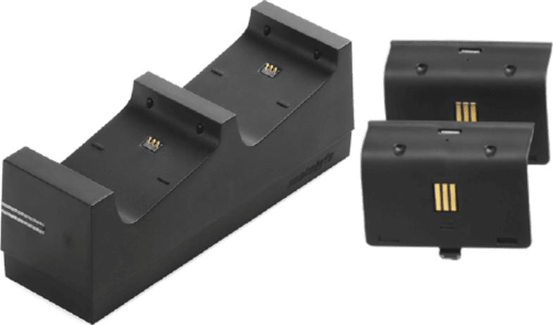 Ladestation Twin:Charge schwarz inkl 2x 700 mAh Batterie Packs für Xbox One