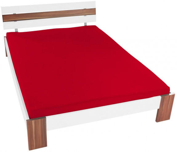 Jersey-Spannbetttuch 150 x 200 cm rot