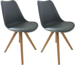 Stuhl-Set Kaja 2-er Set Grau