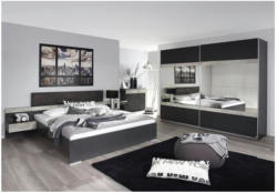 Bettanlage Penzberg grau metallic/Betonoptik 180 cm