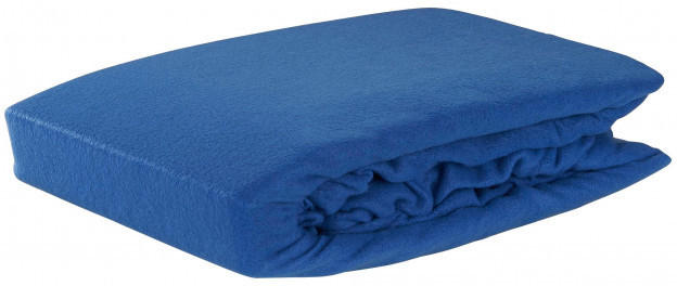 Thermofleece Spannbetttuch blau 150 x 200 cm