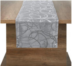 Tischläufer Eaton Circle silber 40 x 160 cm