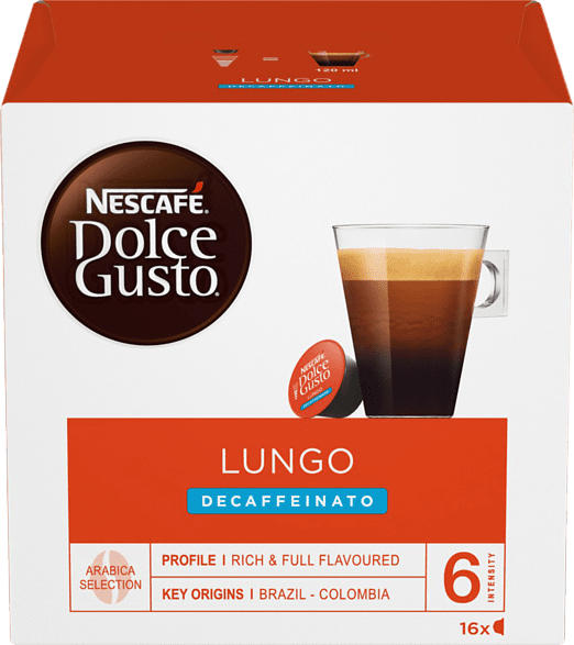 Dolce Gusto Lungo entkoffeiniert 16 Kapseln; Kaffeekapseln