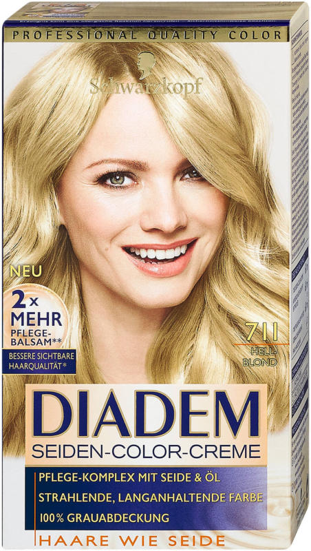 Diadem Seiden-Color-Creme dauerhafte Haarfarbe - Nr. 711 Hellblond