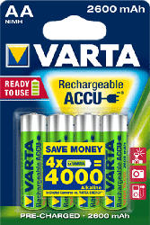Ready2Use Accu Mignon AA NiMH 2600mAh, 4er-Pack