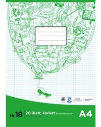 PAGRO Heft A4 20 Blatt kariert mit Korrekturrand