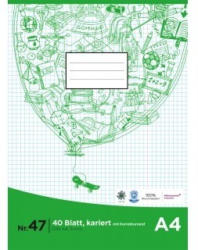 PAGRO Heft A4 40 Blatt kariert mit Korrekturrand