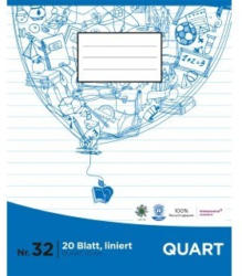 PAGRO Heft Quart 20 Blatt liniert