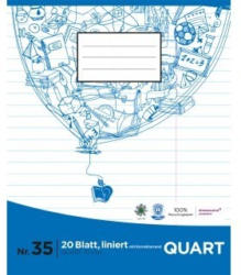PAGRO Heft Quart 20 Blatt liniert mit Korrekturrand
