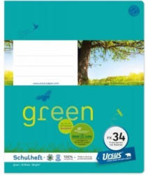 URSUS GREEN Schulheft quart FX34 mit Rahmen 20 Blatt kariert