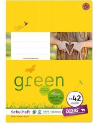 URSUS GREEN Schulheft A4 FX42 mit Rahmen 40 Blatt liniert