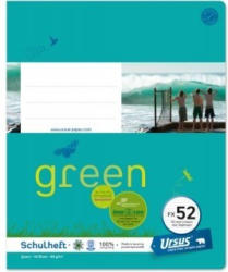 URSUS GREEN Schulheft quart FX52 mit Rahmen 40 Blatt liniert