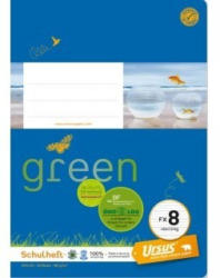 URSUS GREEN Schulheft A5 FX8 Vierling 20 Blatt liniert