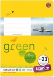 URSUS GREEN Schulheft A5 FX23 mit Korrekturrand 40 Blatt liniert