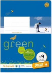 URSUS GREEN Schulheft A5 FX9 20 Blatt hochkariert
