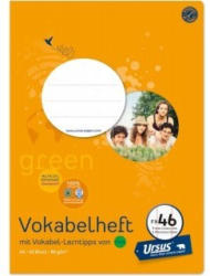 URSUS GREEN Vokabelheft A4 FX46 zwei Mittelstriche 40 Blatt liniert