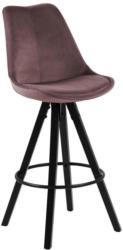 Barhocker Dima Po B: 48 cm Samt Altrosa