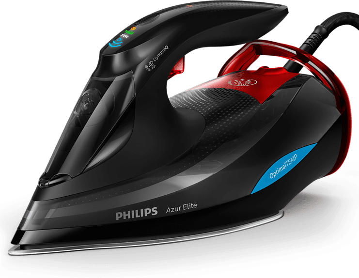 Azur Elite Dampfbügeleisen GC5037/80 mit OptimalTEMP-Technologie, schwarz-rot