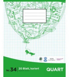 PAGRO Heft Quart 20 Blatt kariert
