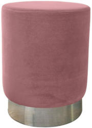 Sitzhocker Samt ø ca. 35cm rosa/silber