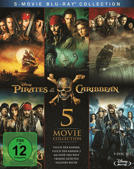 Pirates of the Caribbean 1 - 5 [Blu-ray]