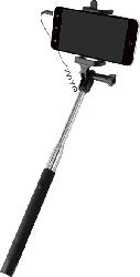Selfie Stick mit Schnur, schwarz (ISW-2001)