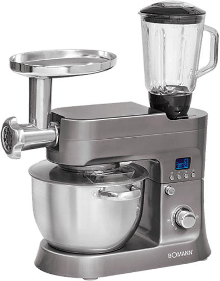 Küchenmaschine KM 1395 CB Titan mit 1200 Watt Leistung in Silber