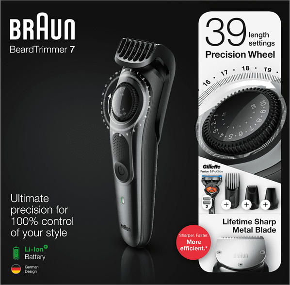 Beard Trimmer BT7240 Metallic-Grau