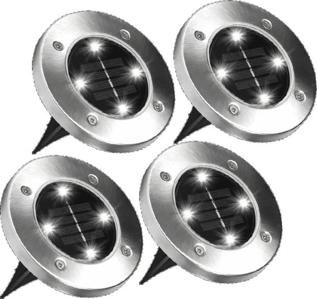 Disk Lights LED Solarleuchten 4er Set