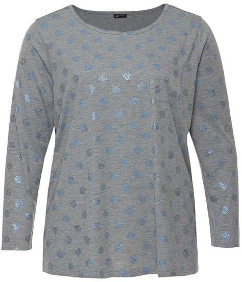 Damen-Shirt mit glänzenden Punkten, große Größen