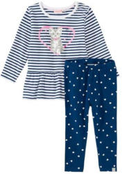 Baby-Mädchen-Set mit Katzen-Frontaufdruck, 2-teilig