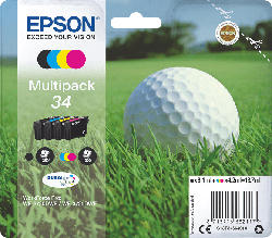Tintenpatronen Multipack 34, schwarz/cyan/magenta/gelb (C13T34664010)