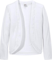 Mädchen Jerseyjacke mit Pompon-Bordüre