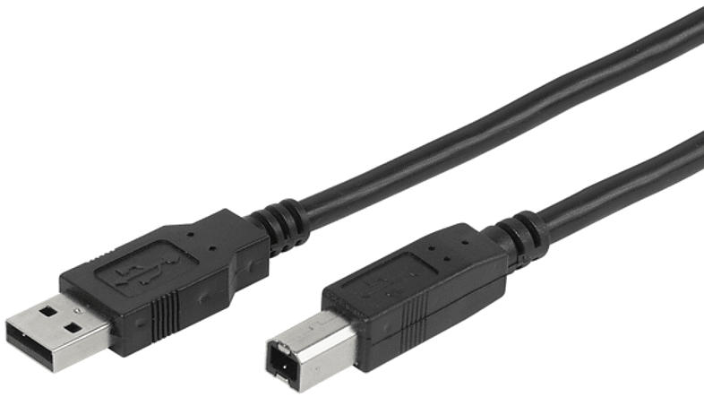 USB 2.0 kompatibles Verbindungskabel schwarz 3m