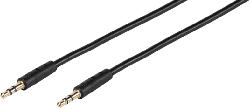 Audio Aux Kabel 2m, 3.5mm Klinke auf 3.5mm Klinke, vergoldete Kontakte, schwarz