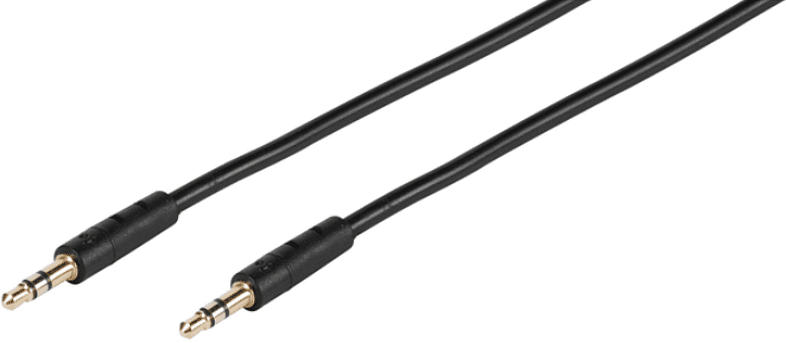 Audio Aux Kabel 0.5m, 3.5mm Klinke auf 3.5mm Klinke, vergoldete Kontakte, schwarz