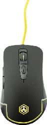 ISY Gaming Maus IGM-1000, schwarz, gelb beleuchtet, USB