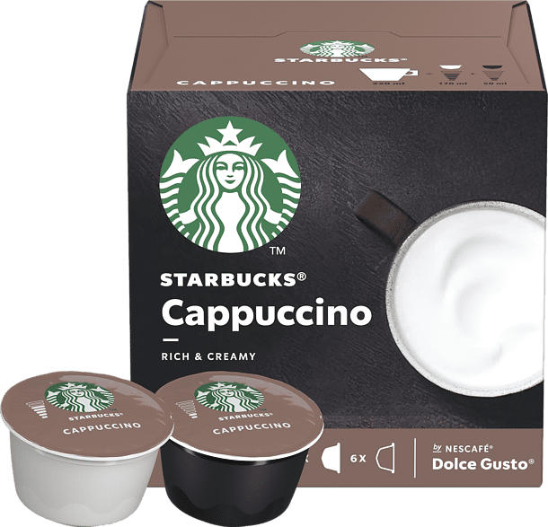 Starbucks Cappuccino für NESCAFÉ DOLCE GUSTO (12 Kapseln/6 Getränke); Kaffeekapsel