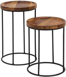 Beistelltischset 2-er Set Sheesham Massiv