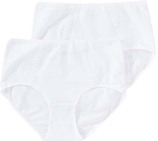 Damen-Taillenslip mit Spitzen-Verzierung, 2er Pack