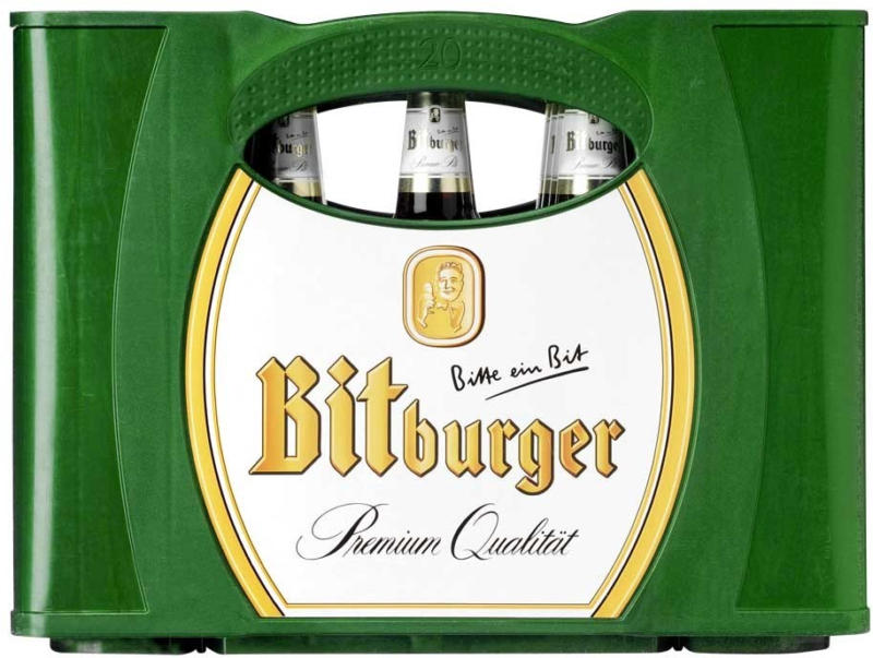 Bitburger Pils, Alkoholfrei oder Premium Kellerbier 20 x 0,5/24 x 0,33 Liter, jeder Kasten