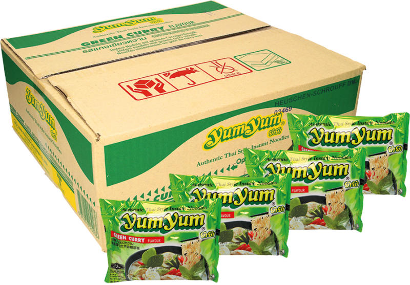 Instant Nudeln mit grünem Currygeschmack 30 x 70g