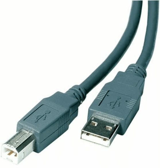 USB 2.0 kompatibles Kabel 1.8m Stecker Typ A auf Stecker Typ B, grau