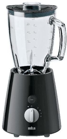 BRAUN JB 3060 TributeCollection Standmixer Schwarz/Silber (800 Watt, 1.75 l)