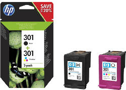Nr. 301 Black + Colour, 2er-Pack Druckerpatronen (N9J72AE)
