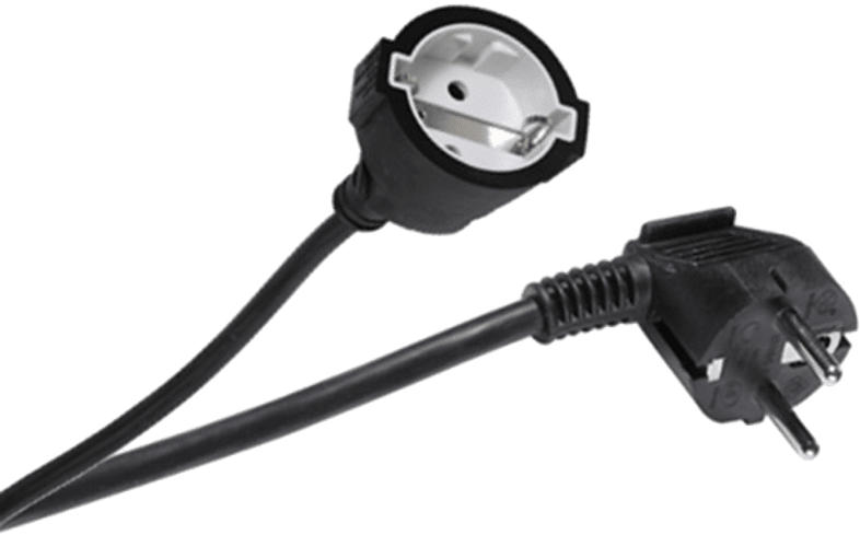 Schuko-Verlängerungskabel, 5m, schwarz