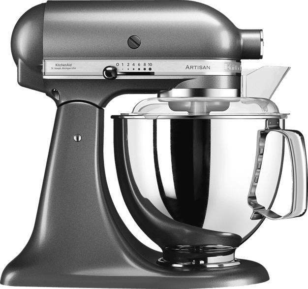 KITCHENAID 5KSM175PSEMS Küchenmaschine Medallion Silber 300 Watt