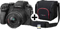 Lumix DMC-G70 mit Objektiv 14-42mm + 16 GB Speicherkarte + Tasche, schwarz